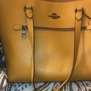 Authentic Coach yellow tote.